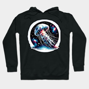 Cosmic Drifters: Interstellar Jellyfish Hoodie